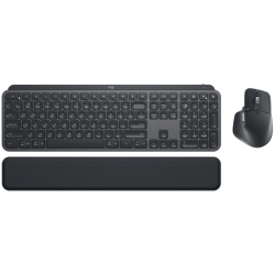 Logitech MX Keys Combo for Business Keyboard & Mouse - QWERTY - English (US) - USB Scissors Wireless Bluetooth/RF Keyboard - 108 Key - USB Wireless Bluetooth/RF Mouse - Optical - 8000 dpi - Right-handed Only - Compatible with PC, Mac 920-010937