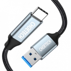 Choetech USB Type-C (USB-C) to USB 3.0 2m Braided Cable - Black AC0007-102-GY