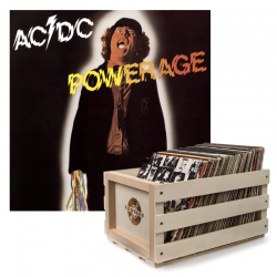 Crosley Record Storage Crate AC/DC Powerage Vinyl Album Bundle SM-5107621-B