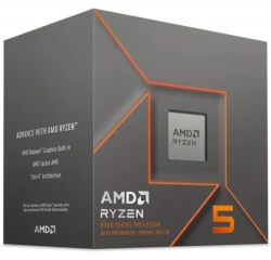 AMD Ryzen 5 8600GProcessor: Socket AM5, Desktop CPU (Boxed), 6 Core/ 12 Threads, Unlocked, Base Clock: 4.3GHz / Boost Clock: 5.0GHz, AMD Radeon 760M (8 Cores) Graphics, 16MB L3 Cache, 65W, Wraith Stealth Cooler Included
