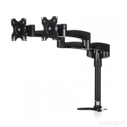 STARTECH.COM DUAL MONITOR DESK MOUNT, UP TO 24", ARTICULATING, H/ADJ, VESA, 5YR ARMDUAL