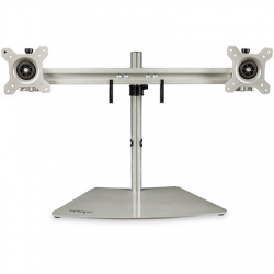 STARTECH.COM DUAL MONITOR STAND, UP TO 24", HORIZONTAL, H/ADJ, VESA, SILVER, 5YR ARMDUOSS