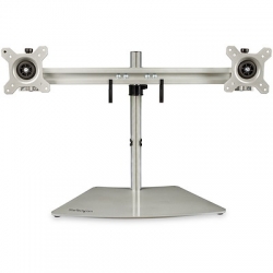 STARTECH.COM DUAL MONITOR STAND, UP TO 24", HORIZONTAL, H/ADJ, VESA, SILVER, 5YR ARMDUOSS