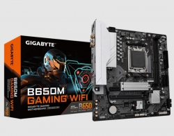 Gigabyte B650M GAMING WIFIB650 m-ATX Motherboard: AM5 Socket For AMD Ryzen 7000/8000 Series Processors2x DDR5, 4x SATA 6Gb/s, PCIe 4.0, 1x M.2 Gen4, USB 3.2, 2.5GbE LAN, Wi-Fi AC + Bluetooth, Realtek 7.1 Audio, HDMI/VGA