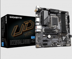Gigabyte B760M DS3H AX DDR5B760 m-ATX Motherboard: 1700 Socket For Intel 14th/13th/12th Gen. Processors4x DDR5, 4x SATA 6Gb/s, PCIe 4.0, 2x M.2 Gen4, USB 3.2, 2.5GbE LAN, Wi-Fi 6E + Bluetooth 5.3, Realtek 7.1 Audio, HDMI/2xDP