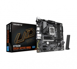 Gigabyte B760M DS3H WF6E GEN5B760 m-ATX Motherboard: Intel LGA 1700 mATX Motherboard, 4x DDR5 ~256GB, 1x PCI-E x16, 2x M.2, 4x SATA, 5x USB 3.2, 6x USB 2.0