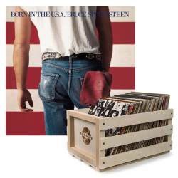 Crosley Record Storage Crate Buce Springsteen Born In The U.S.A Vinyl Album Bundle SM-88875014281-B