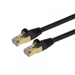 STARTECH.COM 1M CAT6A ETHERNET CABLE - 10GBE STP SNAGLESS 100W POE BLACK LIFETIME WARR C6ASPAT3BK