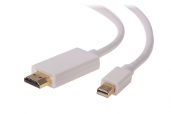 Generic Mini DP-HDMI-MM-1M 4KMini DisplayPort (M) to HDMI (M) Cable 4K 60hz Support 1m White