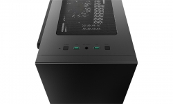 DeepCool Macube 110 Black Minimalistic Micro-ATX Case, Magnetic Tempered Glass Panel, Removable Drive Cage, Adjustable GPU Holder, 1xPreinstalled Fan R-MACUBE110-BKNGM1N-G-1