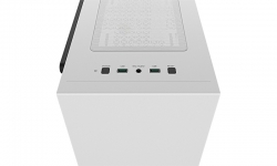 DeepCool Macube 110 White Minimalistic Micro-ATX Case, Magnetic Tempered Glass Panel, Removable Drive Cage, Adjustable GPU Holder, 1xPreinstalled Fan R-MACUBE110-WHNGM1N-G-1
