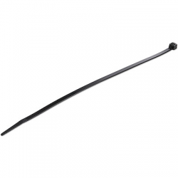 Startech 25cm(10in) Cable Ties - 4mm(1/8in) wide 68mm(2-5/8in) Bundle Diameter 22kg(50lb) Tensile Strength Nylon CBMZT10BK