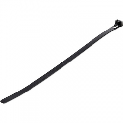 Startech 25cm(10in) Reusable Cable Ties - 7mm(1/4in) wide 65mm(2-1/2in) Bundle Dia. 22kg(50lb) CBMZTRB10BK