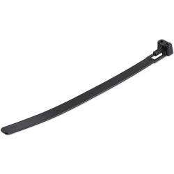 Startech 15cm(6in) Reusable Cable Ties - 7mm(1/4in) wide 35mm(1-3/8in) Bundle Dia. 22kg(50lb) CBMZTRB6BK