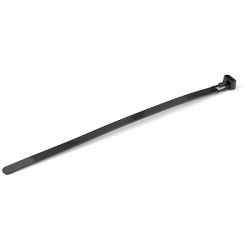 Startech 20cm(8in) Reusable Cable Ties - 7mm(1/4in) wide 50mm(1-7/8in) Bundle Dia. 22kg(50lb) CBMZTRB8BK