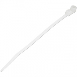 Startech 10cm(4in) Cable Ties with Mounting Hole - 2mm(1/16in) wide 24mm(7/8in) Bundle Dia. 8kg(18lb) CBMZTS10N4