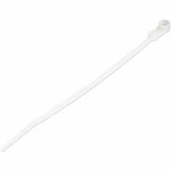 Startech 15cm(6in) Cable Ties with Mounting Hole - 3mm(1/8in) wide 40mm(1-1/2in) Bundle Dia. 18kg(40lb) CBMZTS10N6