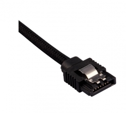 Corsair Premium Sleeved SATA 6Gbps 60cm 90° Connector Cable — Black CC-8900282