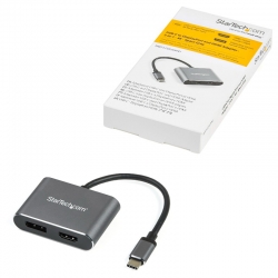Startech USB C Multiport Video Adapter - 4K 60Hz USB-C to HDMI 2.0 or DisplayPort 1.2 Monitor Adapter (CDP2DPHD)