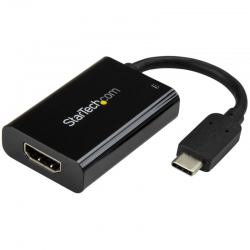 STARTECH USB-C (THUNDERBOLT3) TO HDMI ADAPTER, 4K, USB-C PD, 3YR (CDP2HDUCP)