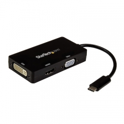 STARTECH.COM USB-C (THUNDERBOLT3) TO HDMI OR DVI OR VGA ADAPTER, 3YR CDPVGDVHDBP