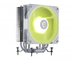 MSI MAG COREFROZR AA13 - WHITE – 120×120×25mm, 2070RPM, 62.6CFM, 30.1dBA, 4×Ø6mm, 152×121×94.5mm, ARGB, AM4/AM5, LGA1700/1851, PWM, 40Khrs, 1.44W MAG COREFROZR AA13 WHITE