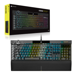 CORSAIR K100 RGB Mechanical Gaming Keyboard, Backlit RGB LED, CHERRY MX SPEED, Black, Black PBT Keycaps (CH-912A014-NA)
