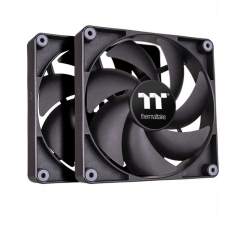 Thermaltake CL-F147-PL12BL-A120mm CT120 Performance PWM Fan (up to 2000RPM) Black Edition - 2 Fan Pack