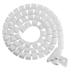 Brateck 20mm/0.79' Diameter Coiled Tube Cable Sleeve Material Polyethylene(PE) Dimensions 1000x20mm - White HC-20-W
