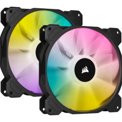 Corsair SP140 RGB ELITE, 140mm RGB LED Fan with AirGuide, Dual Pack with Lighting Node CORE (CO-9050111-WW)