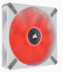 CORSAIR ML ELITE Series, ML140 LED ELITE WHITE, 140mm Magnetic Levitation Red LED Fan with AirGuide, Single Pack CO-9050129-WW(ML140-ELT-WH-RD)
