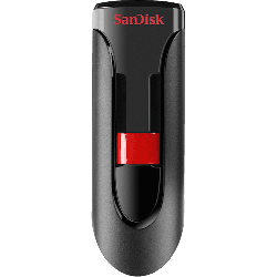 SanDisk Cruzer Glide 3.0 USB Flash Drive, CZ600 64GB, USB3.0, Black with red slider, retractable design, 5Y (SDCZ600-064G-G35)