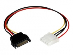 STARTECH.COM 30CM SATA 15 PIN TO LP4 POWER CABLE ADAPTER, M TO F, LIFTETIME WTY (LP4SATAFM12)