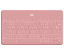 Logitech Keys-To-Go Keyboard - Wireless Connectivity - Blush - Scissors Keyswitch - Bluetooth - iPhone, iPad, Apple TV - iOS 920-010039