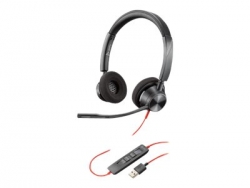 PLANTRONICS BLACKWIRE 3320, UC, STEREO USB-A CORDED HEADSET (213934-01)