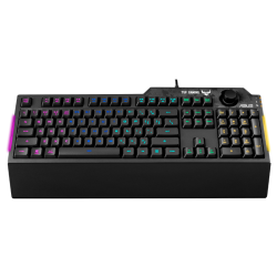 ASUS RA04 TUF GAMING K1 RGB Keyboard, Volume Knob, 19 Key Rollover, Spill Resistance, Programmable Keys (RA04 TUF GAMING K1/US)