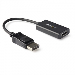 STARTECH.COM DISPLAYPORT TO HDMI ADAPTER HDR 4K 60HZ DP 1.4 TO HDMI DONGLE 3 YR DP2HD4K60H