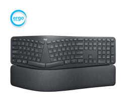 Logitech ERGO K860 Keyboard - Wireless Connectivity - Bluetooth - 5 - 10 m - 2.40 GHz - Windows, Mac OS - AAA Battery Size Supported 920-010111