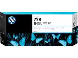 HP 728B 300ML MATTE BLACK DESIGNJET INK - T730 / T830  3WX30A