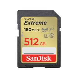 SanDisk 512GB Extreme SD UHS-I Card (SDSDXVV-512G-GNCIN) FFCSAN512GSDXVV