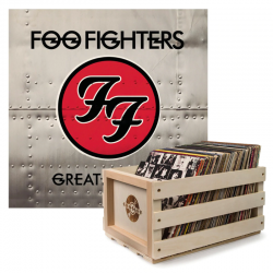 Crosley Record Storage Crate Foo Fighters Greatest Hits Vinyl Album Bundle SM-88697369211-B