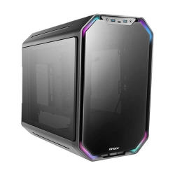 Antec Dark Cube M-ATX, Dual Front Panel, Slide Open Structure, USB Type-C 3.1, LED Light Bars, Aluminum Alloy structure, Top GPU Window Gaming Case (Dark Cube)