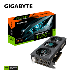 GIGABYTE RTX 4070 TI GPU, PCIe16, DP(3), HDMI, 12GB GDDR6X, EAGLE OC, 3YR GV-N407TEAGLE-OC-12GD-2.0