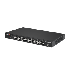 Edimax POE Switch: 28-Port Gigabit WebSmart Switch 24 PoE+ + 4 Giga-SFP Combo (400W) - Onvif-Q Surveillance GS-5424PLC V2