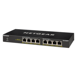 NETGEAR SOHO 8-port PoE+ Gigabit Unmanaged Switch (83W PoE Budget) (GS308PP-100AJS)