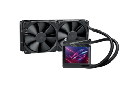 Asus ROG RYUJIN II 240 AIO CPU COOLER with 3.5" LCD, embedded pump fan and 2x Noctua iPPC 2000 PWM 120mm radiator fans
