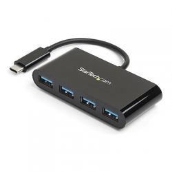 STARTECH 4 PORT USB-C HUB, USB(4), USB BUS PWR, 2YR (HB30C4AB)