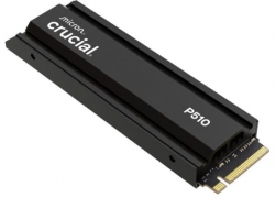 Crucial P510 2TB Gen5 2280 NVMe M.2 SSD w Heatsink 10,000 / 8,700 MB/s R/W 1200TBW 1.4M IOPS 1.5M hrs MTTF Full-Drive Encryption 5yrs CT2000P510SSD5