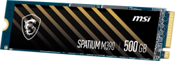 MSI SPATIUM M390 NVMe M.2 SSD 500GB, 3300 MB/s Read, 2300 MB/s Write, PCI-E 3.0, 200 TBW, 5 Year Warranty (SPATIUM M390 NVMe M.2 SSD 500GB)