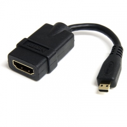STARTECH.COM 5" HDMI TO HDMI MICRO ADAPTER CABLE - HDMI F TO MICRO HDMI M LIFETIME WARR HDADFM5IN